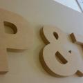 Lettre en bois p t