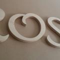 Lettre en bois rosie