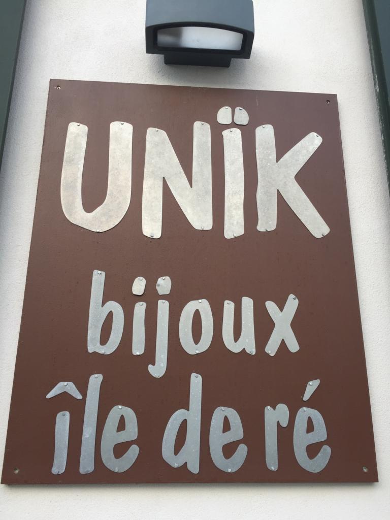 Lettre en zinc UNIK