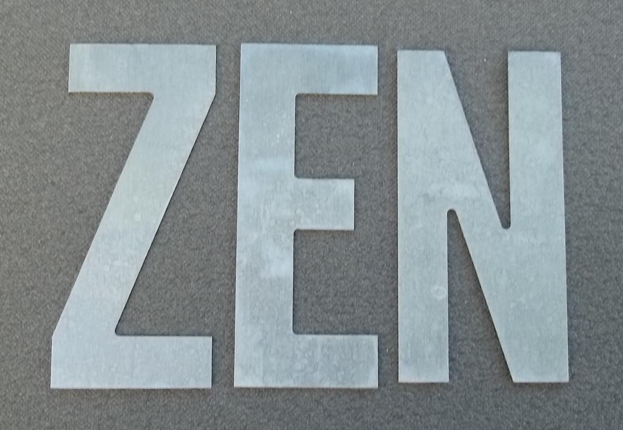 Lettre en zinc ZEN 1