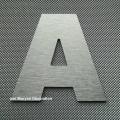 Lettre metal deco alu brossé   ARIAL BLACK