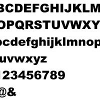 Alphabet arial black 3