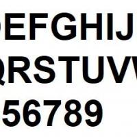 Alphabet arial bold majuscule