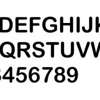 Alphabet arial rounded majuscule 