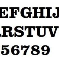 Alphabet clarendon bold majuscule