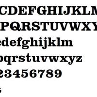 Alphabet clarendon bold