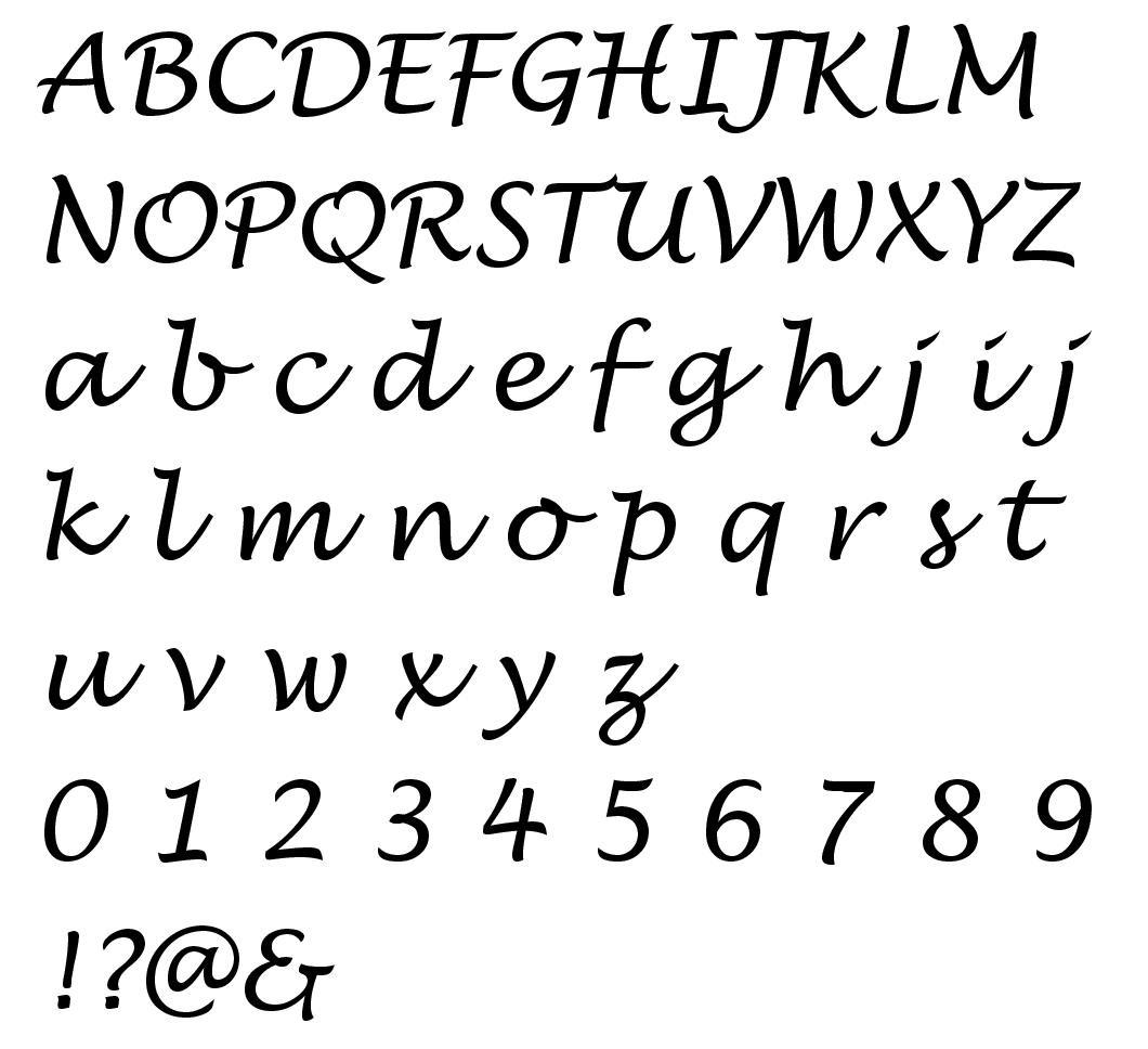 Alphabet lucida handwriting 1