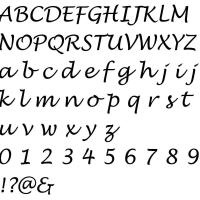 Alphabet lucida handwriting 2