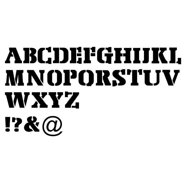 Alphabet stencil export