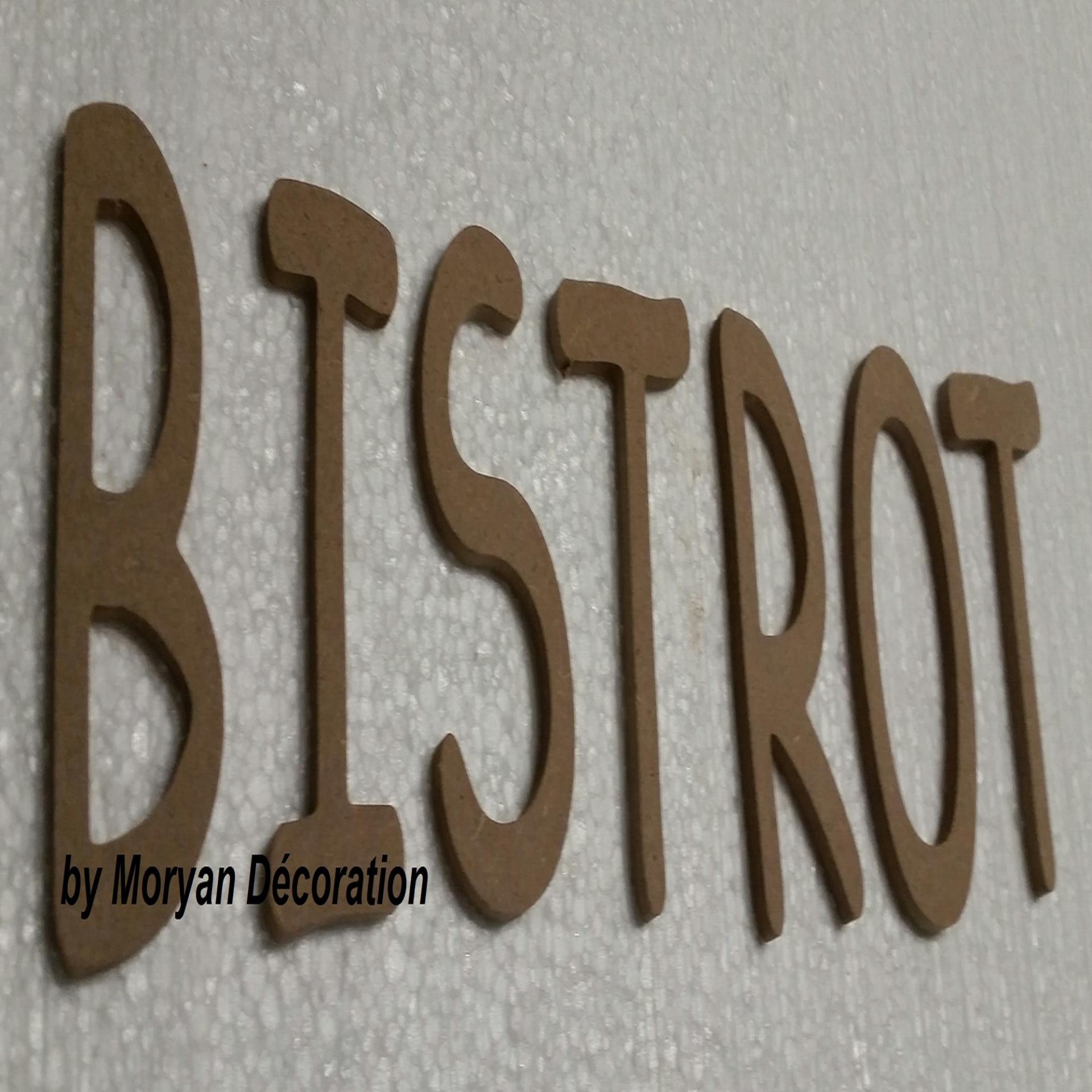 Deco lettre bistrot 20 cm