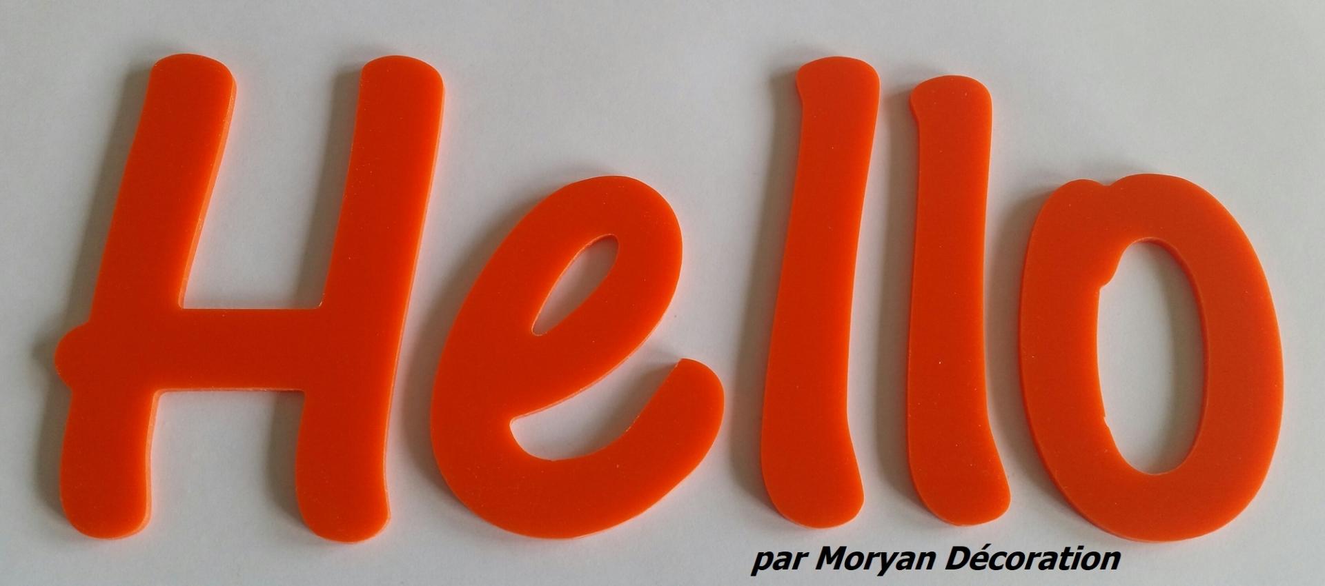 Lettre deco hello 1