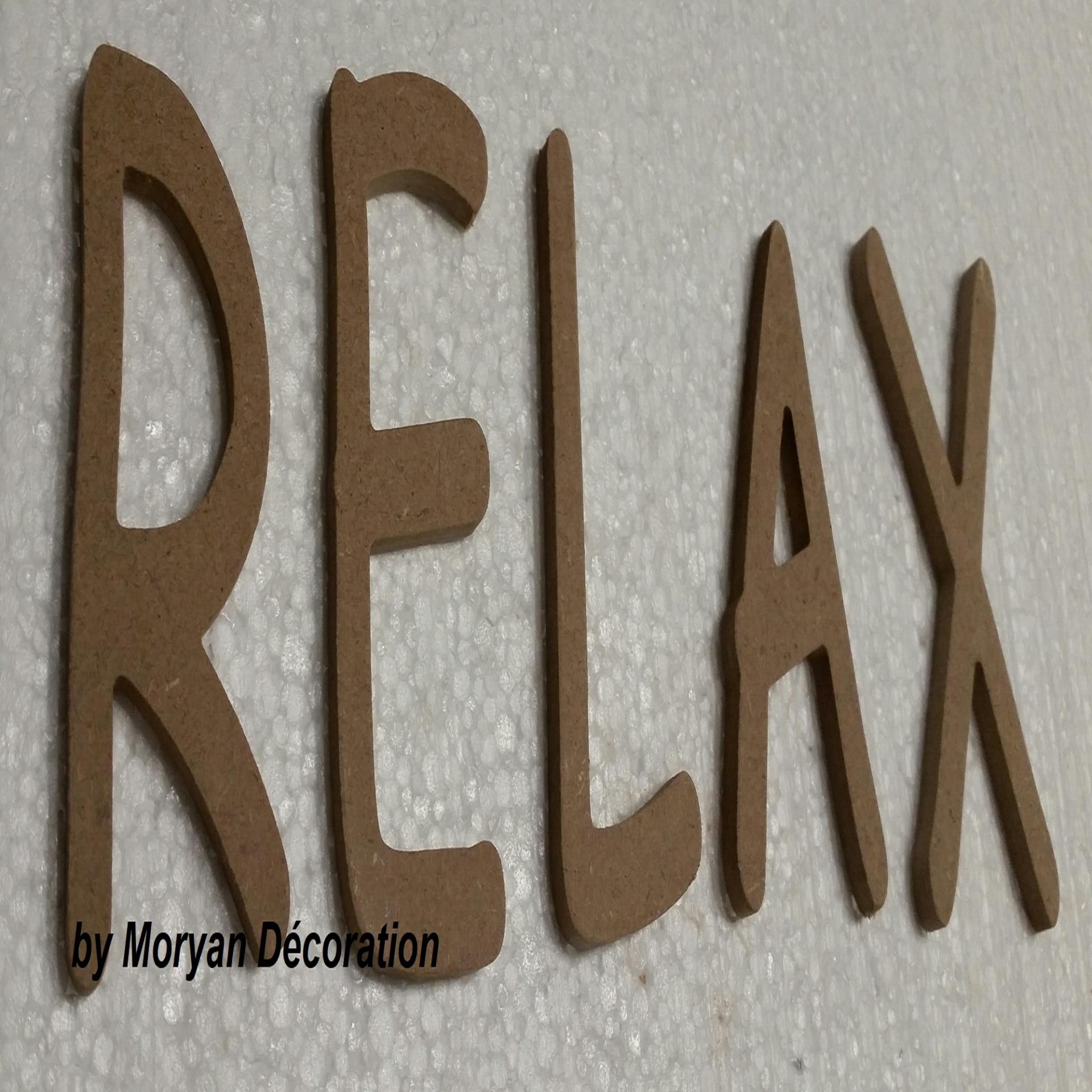 Lettre decorative relax 30 cm