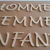 Lettre en bois hommes femmes