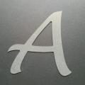 Lettre en zinc lucida handwriting