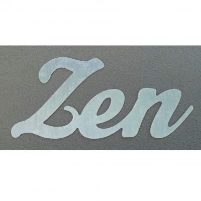 Lettre en zinc zen