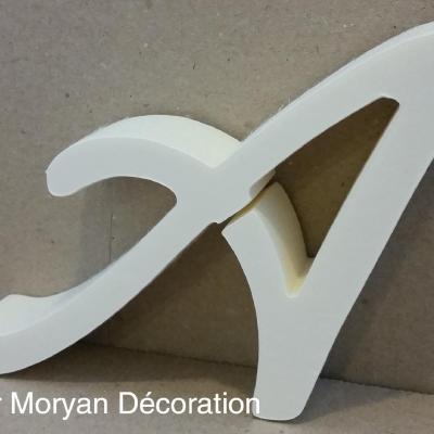 Lettre polystyrene decorative murale lombriz