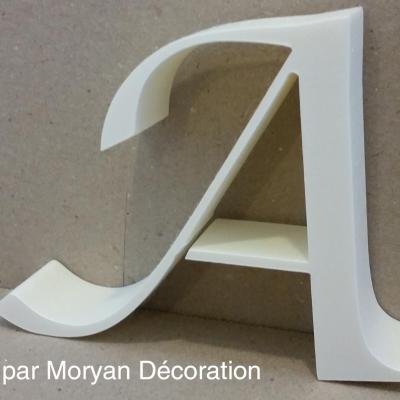 Lettre polystyrene decorative murale lucida calligraphy