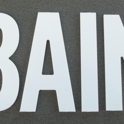 Lettre PVC : BAIN