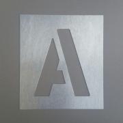 Pochoir metal flamante stencil 2